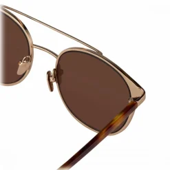 Linda Farrow - 421 C7 Browline Sunglasses - Rose Gold - Linda Farrow Eyewear - Karlie Kloss - Alessandra Ambrosio - Official - Avvenice