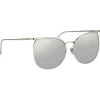 Linda Farrow - 509 C2 Browline Sunglasses - White Gold - Linda Farrow Eyewear - Gigi Hagid - Elle Macpherson - Official - Avvenice