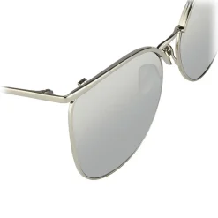 Linda Farrow - 509 C2 Browline Sunglasses - White Gold - Linda Farrow Eyewear - Gigi Hagid - Elle Macpherson - Official - Avvenice