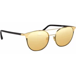 Linda Farrow - 421 C5 Browline Sunglasses - Yellow Gold - Linda Farrow Eyewear - Karlie Kloss - Alessandra Ambrosio - Official - Avvenice