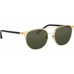 Linda Farrow - 421 C1 Browline Sunglasses - Yellow Gold - Linda Farrow Eyewear - Karlie Kloss - Alessandra Ambrosio - Official - Avvenice