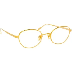Linda Farrow - 796 C1 Cat Eye Optical Frames - Yellow Gold - Linda Farrow Eyewear - Avvenice