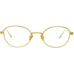 Linda Farrow - 796 C1 Cat Eye Optical Frames - Yellow Gold - Linda Farrow Eyewear - Avvenice