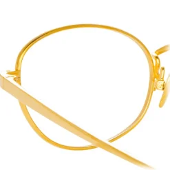 Linda Farrow - 796 C1 Cat Eye Optical Frames - Yellow Gold - Linda Farrow Eyewear - Avvenice