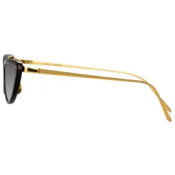 Linda Farrow - 709 C1 Cat Eye Sunglasses - Black - Linda Farrow Eyewear - Gigi Hadid Official - Avvenice