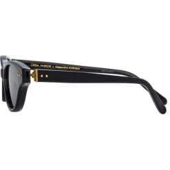 Linda Farrow - 965 C1 Cat Eye Sunglasses - Black - Linda Farrow Eyewear - Priyanka - Alessandra Ambrosio Official - Avvenice
