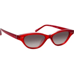 Linda Farrow - 965 C3 Cat Eye Sunglasses - Crimson - Linda Farrow Eyewear - Avvenice