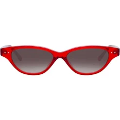 Linda Farrow - 965 C3 Cat Eye Sunglasses - Crimson - Linda Farrow Eyewear - Avvenice