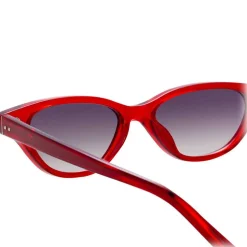 Linda Farrow - 965 C3 Cat Eye Sunglasses - Crimson - Linda Farrow Eyewear - Avvenice