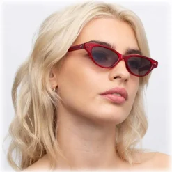Linda Farrow - 965 C3 Cat Eye Sunglasses - Crimson - Linda Farrow Eyewear - Avvenice