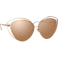 Linda Farrow - 697 C3 Cat Eye Sunglasses - Rose Gold - Linda Farrow Eyewear - Avvenice