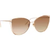 Linda Farrow - 809 C5 Cat Eye Sunglasses - Rose Gold - Linda Farrow Eyewear - Avvenice
