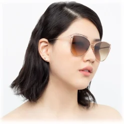 Linda Farrow - 809 C5 Cat Eye Sunglasses - Rose Gold - Linda Farrow Eyewear - Avvenice