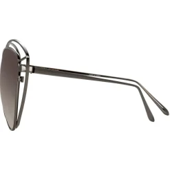 Linda Farrow - 697 C6 Cat Eye Sunglasses - Nickel - Linda Farrow Eyewear - Avvenice