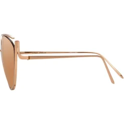 Linda Farrow - 668 C3 Cat Eye Sunglasses - Rose Gold - Linda Farrow Eyewear - Avvenice