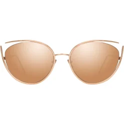 Linda Farrow - 668 C3 Cat Eye Sunglasses - Rose Gold - Linda Farrow Eyewear - Avvenice