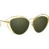 Linda Farrow - 697 C4 Cat Eye Sunglasses - Yellow Gold - Linda Farrow Eyewear - Avvenice