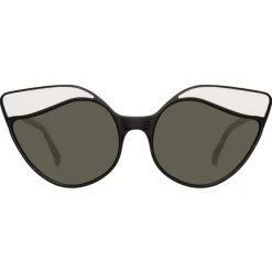 Linda Farrow - 871 C1 Cat Eye Sunglasses - Black White - Linda Farrow Eyewear - Avvenice