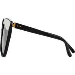 Linda Farrow - 871 C1 Cat Eye Sunglasses - Black White - Linda Farrow Eyewear - Avvenice