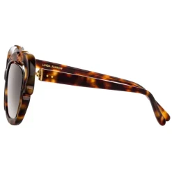 Linda Farrow - 824 C2 Cat Eye Sunglasses - Tortoise - Linda Farrow Eyewear - Avvenice