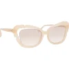 Linda Farrow - 824 C3 Cat Eye Sunglasses - Milky - Linda Farrow Eyewear - Avvenice