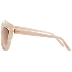 Linda Farrow - 824 C3 Cat Eye Sunglasses - Milky - Linda Farrow Eyewear - Avvenice