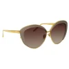 Linda Farrow - 579 C5 Cat Eye Sunglasses - Taupe - Linda Farrow Eyewear - Avvenice