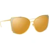 Linda Farrow - 762 C2 Cat Eye Sunglasses - Yellow Gold and Nickel - Linda Farrow Eyewear - Avvenice