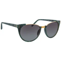 Linda Farrow - 136 C37 Cat Eye Sunglasses - Jade - Linda Farrow Eyewear - Avvenice