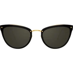 Linda Farrow - 683 C1 Cat Eye Sunglasses - Black - Linda Farrow Eyewear - Avvenice