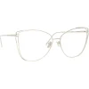 Linda Farrow - 809 C9 Cat Eye Optical Frames - White Gold - Linda Farrow Eyewear - Avvenice