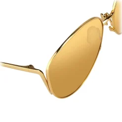 Linda Farrow - 508 C1 Cat Eye Sunglasses - Yellow Gold - Linda Farrow Eyewear - Avvenice