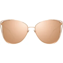 Linda Farrow - 809 C3 Cat Eye Sunglasses - Rose Gold - Linda Farrow Eyewear - Avvenice