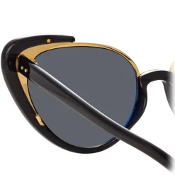 Linda Farrow - 736 C1 Cat Eye Sunglasses - Black - Linda Farrow Eyewear - Avvenice