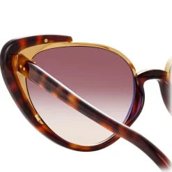 Linda Farrow - 736 C2 Cat Eye Sunglasses - Tortoise - Linda Farrow Eyewear - Avvenice