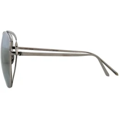 Linda Farrow - 661 C2 Cat Eye Sunglasses - White Gold - Linda Farrow Eyewear - Avvenice