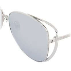 Linda Farrow - 661 C2 Cat Eye Sunglasses - White Gold - Linda Farrow Eyewear - Avvenice