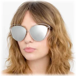 Linda Farrow - 697 C2 Cat Eye Sunglasses - White Gold - Linda Farrow Eyewear - Avvenice