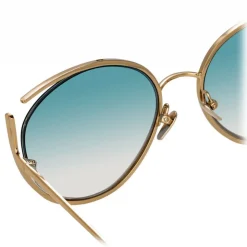 Linda Farrow - 668 C8 Cat Eye Sunglasses - Light Gold - Linda Farrow Eyewear - Avvenice