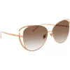 Linda Farrow - 661 C5 Cat Eye Sunglasses - Rose Gold - Linda Farrow Eyewear - Avvenice