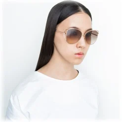 Linda Farrow - 661 C5 Cat Eye Sunglasses - Rose Gold - Linda Farrow Eyewear - Avvenice