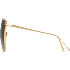 Linda Farrow - 809 C4 Cat Eye Sunglasses - Yellow Gold - Linda Farrow Eyewear - Avvenice