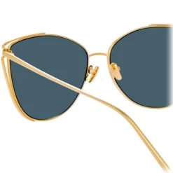 Linda Farrow - 809 C4 Cat Eye Sunglasses - Yellow Gold - Linda Farrow Eyewear - Avvenice