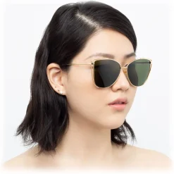 Linda Farrow - 809 C4 Cat Eye Sunglasses - Yellow Gold - Linda Farrow Eyewear - Avvenice