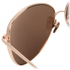 Linda Farrow - 566 C3 Cat Eye Sunglasses - Rose Gold - Linda Farrow Eyewear - Avvenice