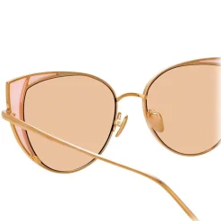 Linda Farrow - 855 C8 Cat Eye Sunglasses - Rose Gold - Linda Farrow Eyewear - Avvenice