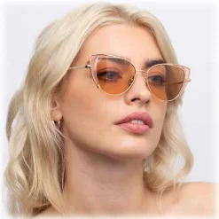 Linda Farrow - 855 C8 Cat Eye Sunglasses - Rose Gold - Linda Farrow Eyewear - Avvenice