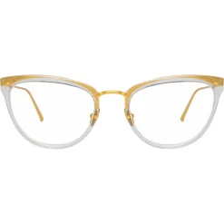 Linda Farrow - 683 C14 Cat Eye Optical Frames - Clear - Linda Farrow Eyewear - Avvenice