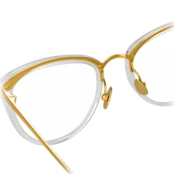 Linda Farrow - 683 C14 Cat Eye Optical Frames - Clear - Linda Farrow Eyewear - Avvenice