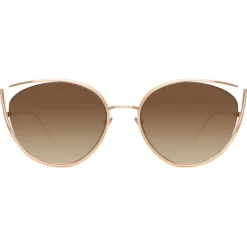 Linda Farrow - 668 C6 Cat Eye Sunglasses - Rose Gold - Linda Farrow Eyewear - Avvenice